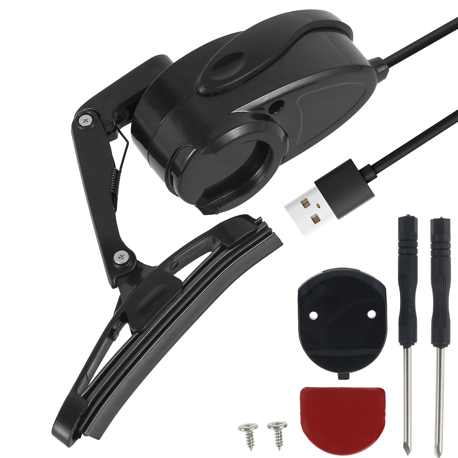 

ABS мини-очиститель для шлема, полуавтоматический высокопрочный стеклоочиститель для мотоциклетного шлема, электрический дворник для шлема с питанием от USB, с пружинным дизайном