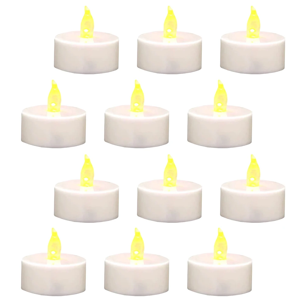 

12pcs Electric Lamps Safe Decorative Lights For Home Party Wedding Tealight Simulation Lamps Decor