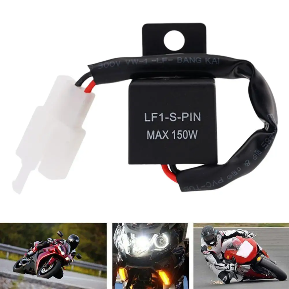 12A 2Pin Electronic LED Flasher Relay For Honda Kawasaki Suzuki Yamaha Motorcycle Motor Turn Signal Bulb Hyper Flash