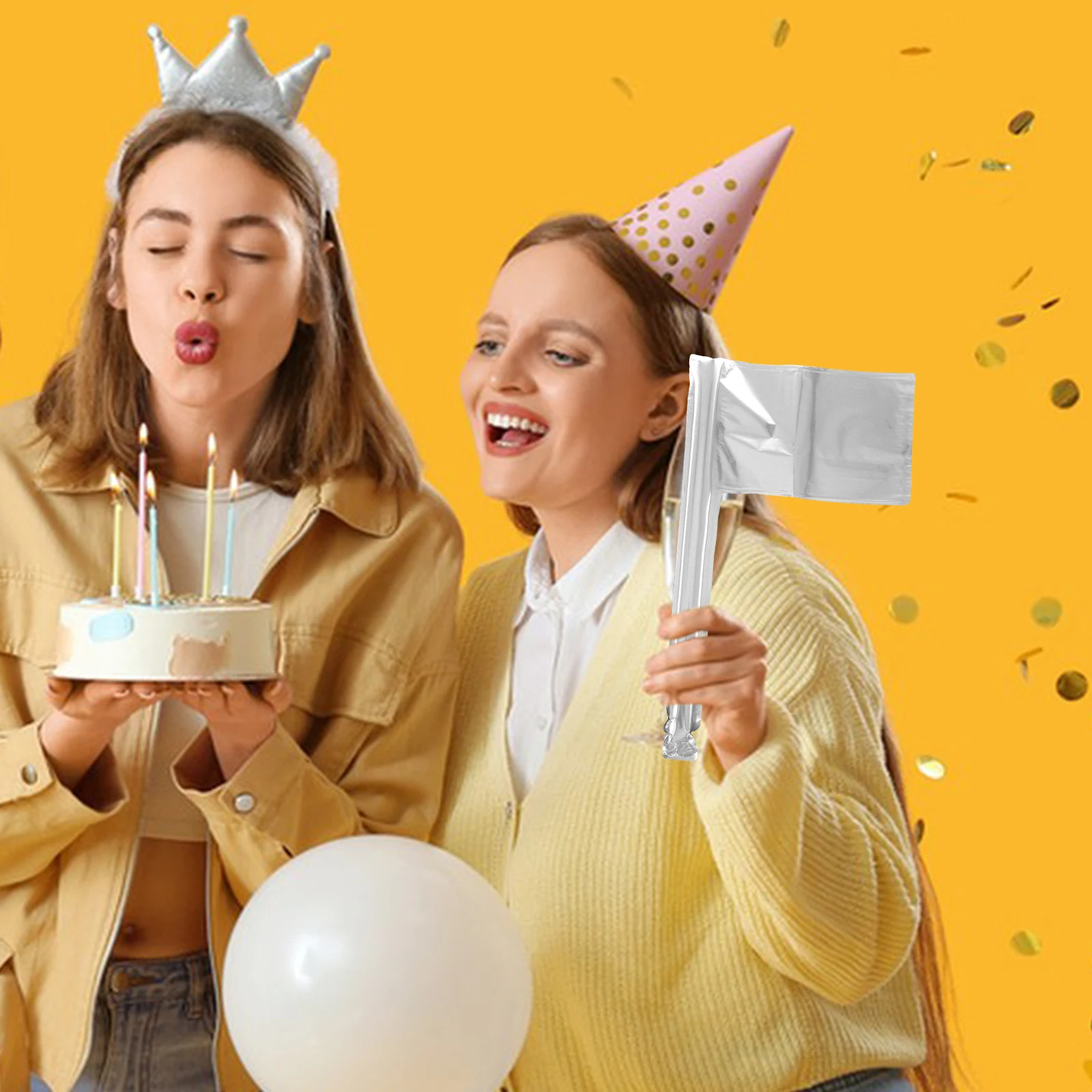 

10 Pcs Aluminum Film Flag Balloons for Birthday Party Banner Shower Decorations