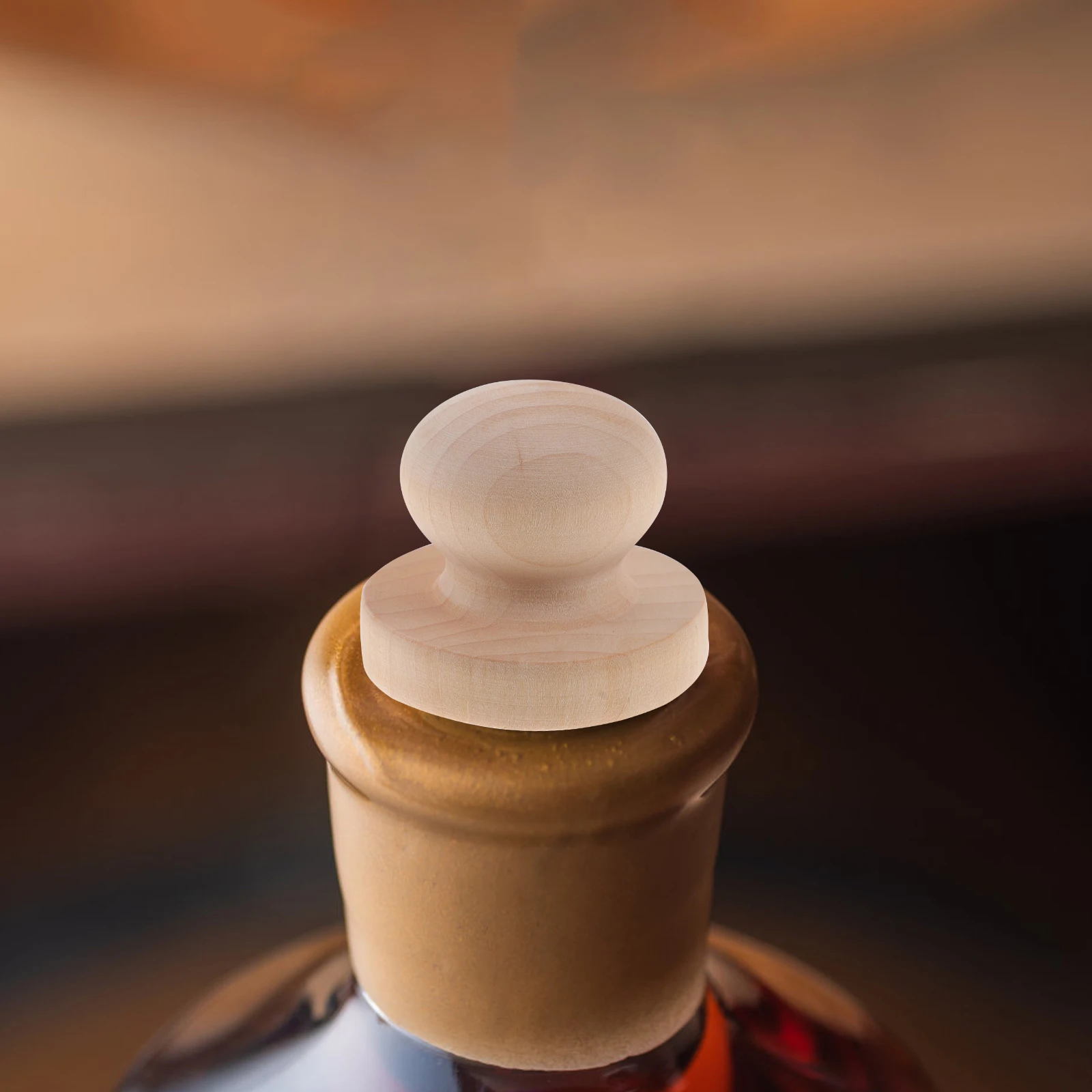 

6Pcs Wooden Stamp Handles Smooth Replacement Durable Wax Seal Handles for DIY Craft Scrapbooking Wedding Invitations