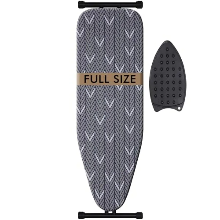 

Ironing Board Full Size, Metal Construction Iron Board with Extra Thick Heavy Duty Padded Cover, Stable Structure, Anti-Skid Fee
