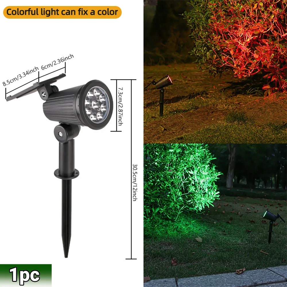 9-LED zonne-spotverlichting IP65 waterdichte buiten RGB zonne-landschapsverlichting helderheid instelbaar voor tuintuin palmbomen