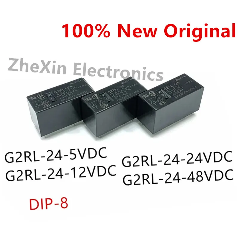 10PCS/Lot   G2RL-24-5VDC 、G2RL-24-12VDC 、G2RL-24-24VDC 、G2RL-24-48VDC   DIP-8   New Original Power Relay   G2RL-24-DC5V  DC24V