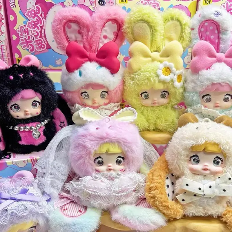 

8 шт. торцевая коробка Nommi Sweetheart Bunny Series виниловая плюшевая глухая коробка Kawaii кукла кулон загадочная коробка девушка-сюрприз подарок на день рождения