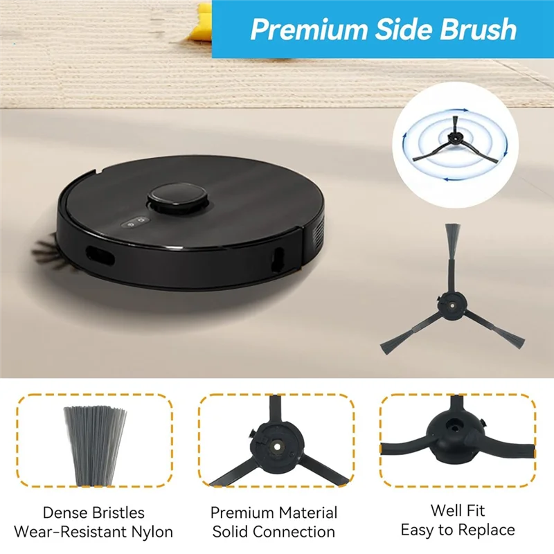 

ABRW-Сменные аксессуары для Airrobo T20+, детали робота-пылесоса, основные боковые щетки, фильтры HEPA, мешки для пыли, подушечки для швабры