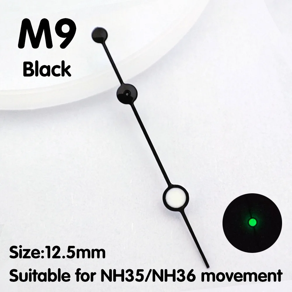NH35 ساعة يد ثانية اليد الخضراء مضيئة الأيدي ساعة أجزاء استبدال الملحقات يناسب NH35 NH36 4R35 4R36 حركة الأيدي