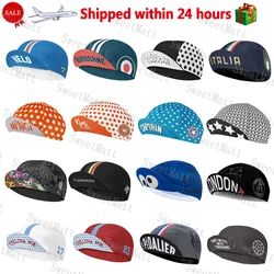 Casquettes de cyclisme en polyester à séchage rapide, cagoule classique, chapeaux rétro, noir, blanc, orange, rouge, équipe de route, vélo, été, nouveau