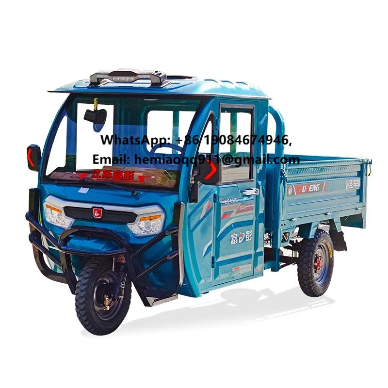 

Motorized 3-Wheel Electric Tricycle for Cargo Use Open Body Voltage 1000kg Load Capacity