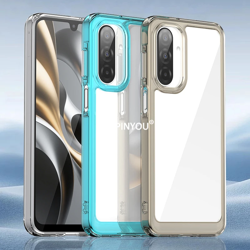 Luxury Transparent PMMA Acrylic Case For Samsung Galaxy A17 A07 A16 A06 A15 A05 A05s Soft Edge Hard Back Protector Cover Shell