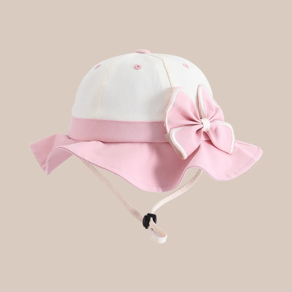 New Summer Fashion Bowknot Baby Hat for Girls Panama Infant Toddler Wide Brim UV Protection Hat Outdoor Children\'s Beach Sun Cap