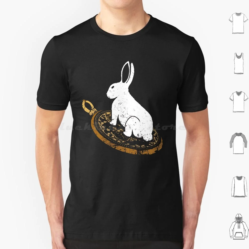 Siga o coelho branco t camisa 6xl algodão legal t alice na matriz coelho branco siga o coelho branco filmes neo