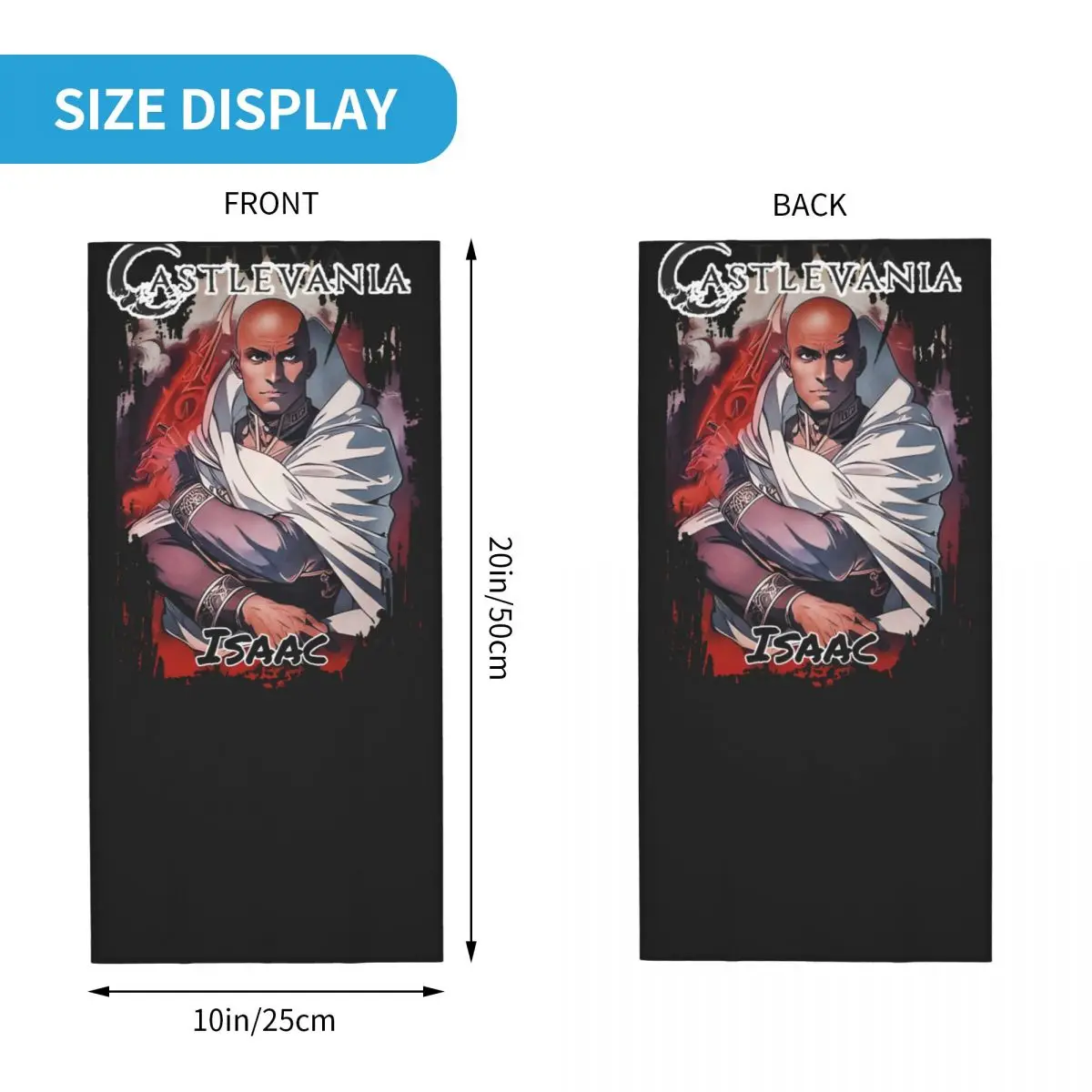 Castlevania Isaac Bandana Neck Gaiter Printed Motorcycle Motocross Castlevania Wrap Scarf Balaclava Cycling Unisex Adult