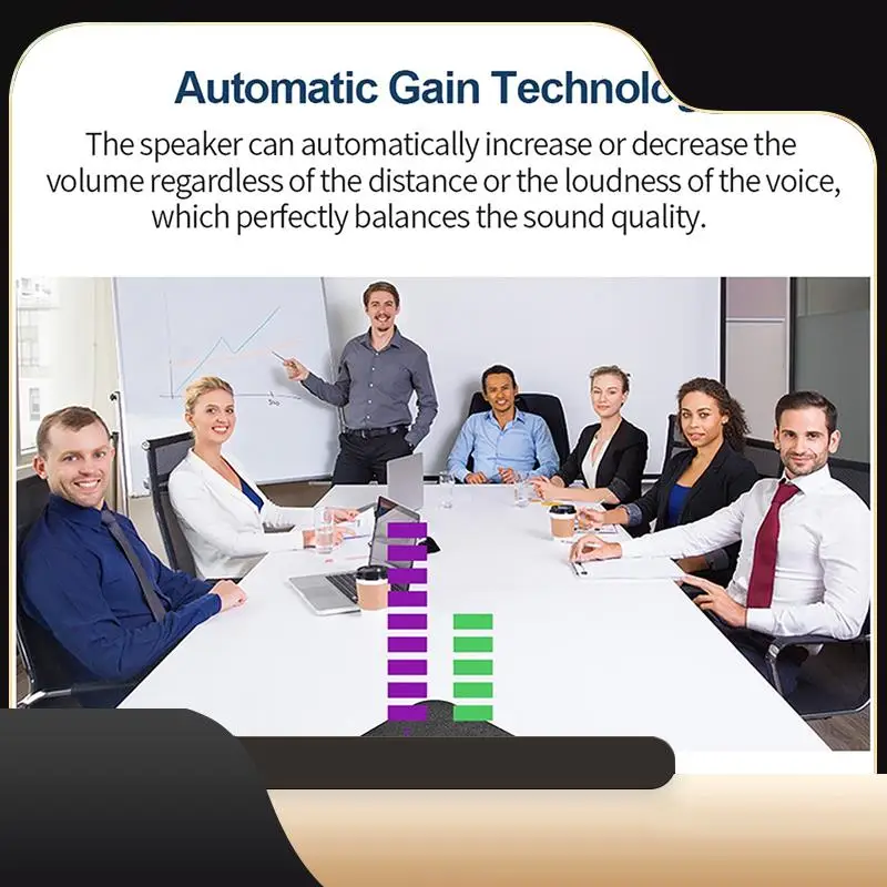 

USB Wireless Video Conference Speakerphone Built-In 4 Microphones Hi-Fi Speaker 2 Extension Mic 360° Voice Pickup Noise Reusable