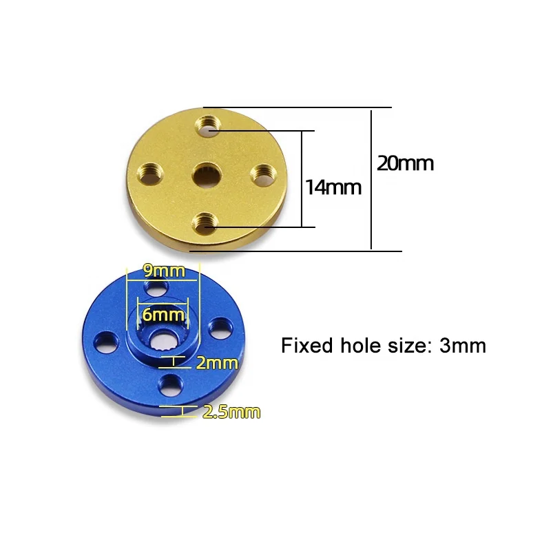 30PCSAluminum Alloy Round Type 25T Metal Servo Disc Horn RC Futaba Robot Car Servos Arm For DS3115 DS3218 MG995 MG996R RC Boat P