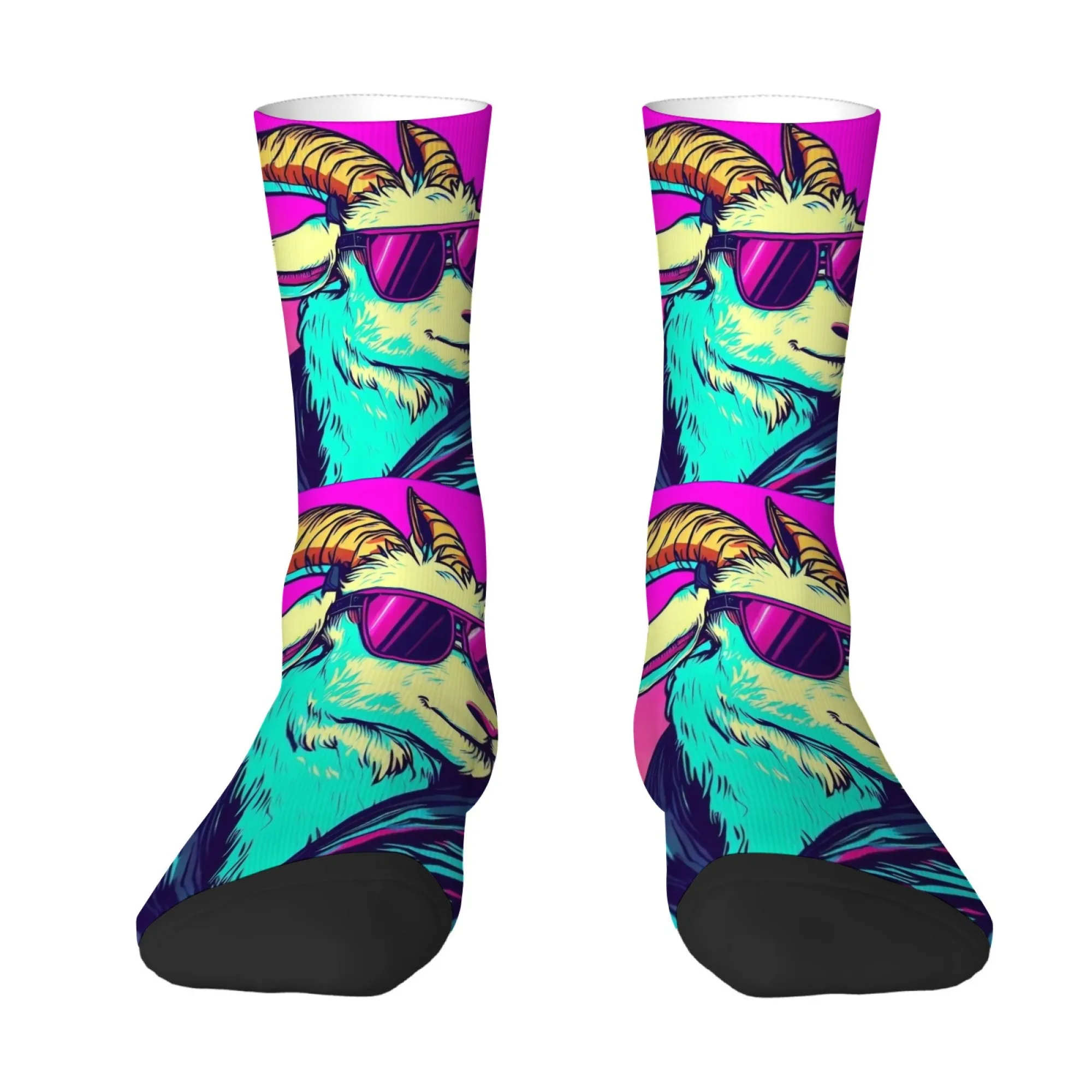 

Fun Stylish Cartoon Sheep Print Men's Socks Comfortable and Skin-friendly Socks Quirky Fashionable Retro Harajuku Style Socks