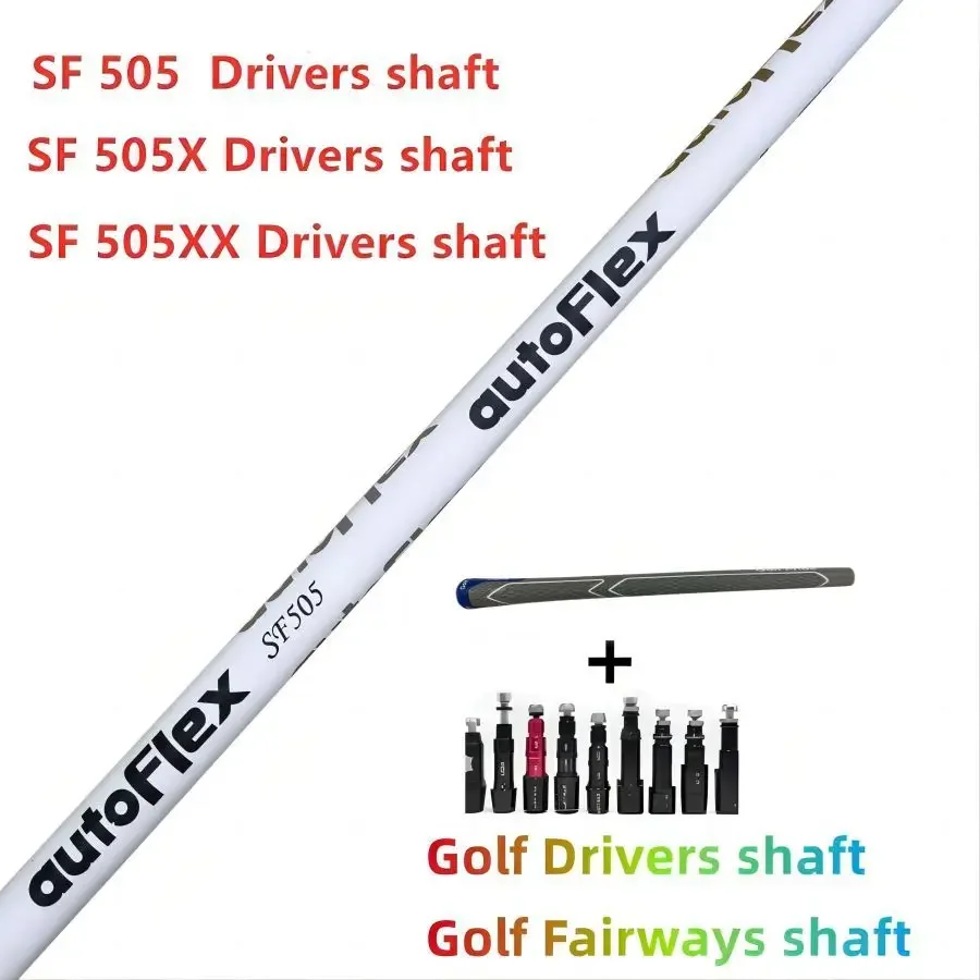 Golf clubs driver shaft and Fairway wood shaft white auto SF505/SF50Sx/SF505xx Graphite shaft mounting adaptre and grip