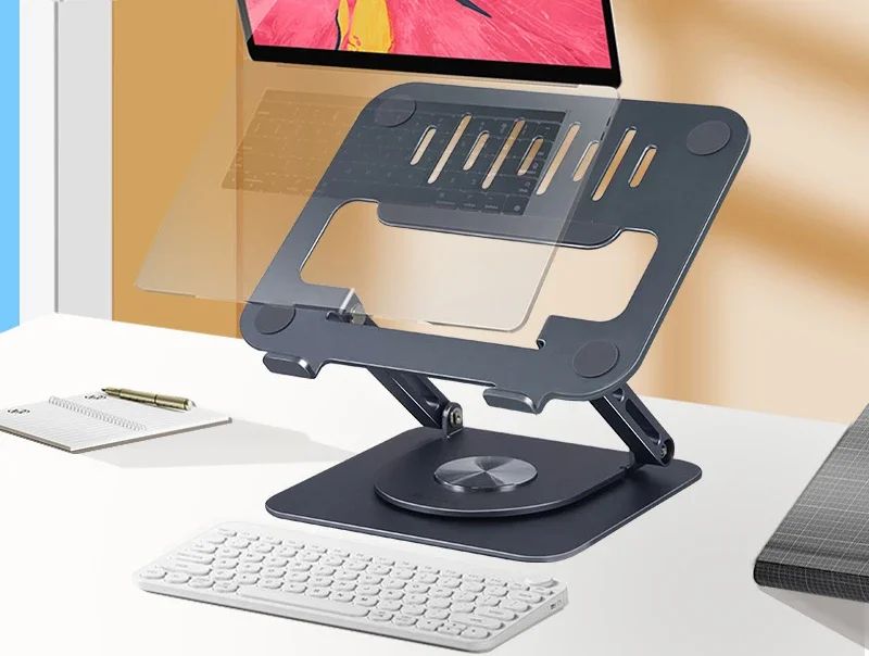 360 Degree Rotating Metal Tablet Pc Stand adjustable laptop holder foldable high quality pad base for macbook pro 16inch