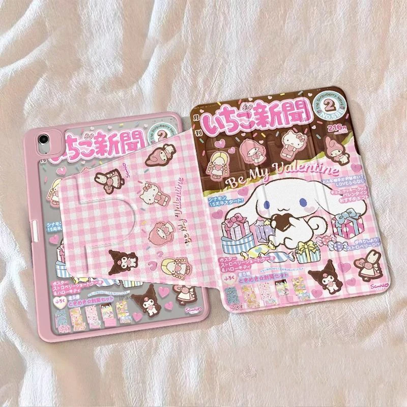 

Sanrio Cute Cinnamoroll Cartoon Pro11 Leather Case Air6 Hanton ipad 9 Generation All-inclusive 10.2 ipad10 Tablet Case Rotating