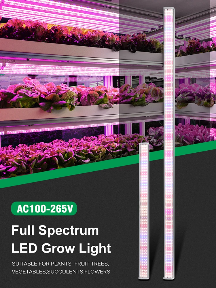 ? Volledig spectrum AC100-265V SMD2835 LED-chip geschikt voor planten, groenten, vetplanten, bloemen, aluminium behuizing LED-kweeklamp - afbeelding 2