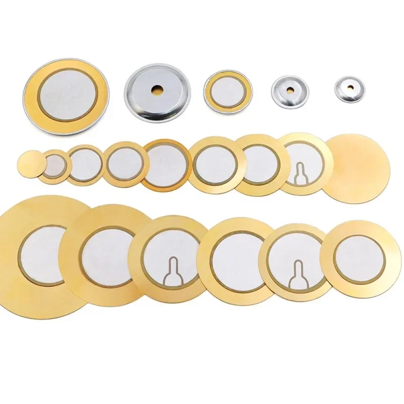 10pcs/lot 12/15/18/20/23/25/27/30/31/35/41/50mm Buzze Piezoelectric Piezo Ceramic Copper sheet Sounder Sensor Trigger Drum Disc
