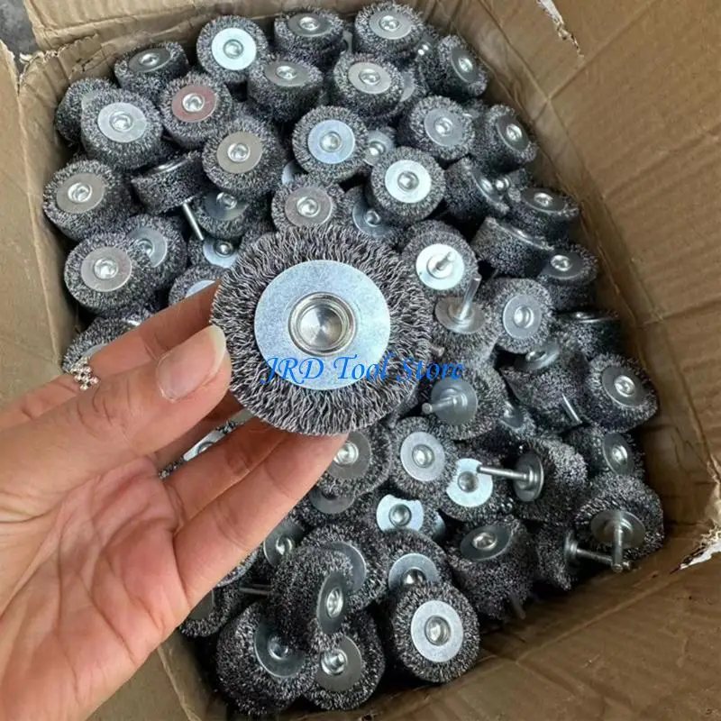 

A2UD 50x20mm Stainless Steel Brush Wheel 1/4" Shank Industrial Surfaces Cleaning Tool