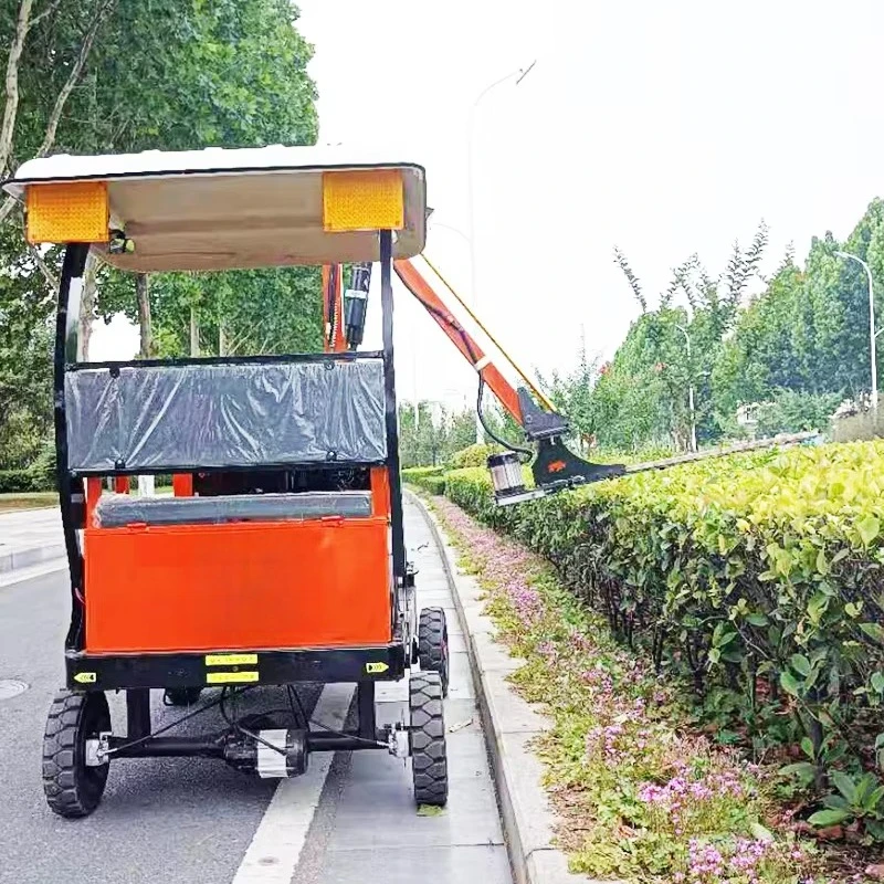 Electric Ride-on Industrial Grade Lithium-ion Battery Powered Zero Emission Hedge Trimmer Highway Hedge Trimming Truck