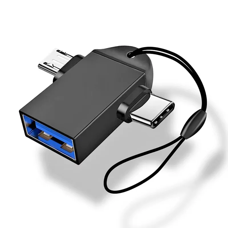 2 In 1 Multifunction Type C Micro USB OTG Adapter USB Data Transmit Connector For Laptops Tablet Hard Disk Drive Android Phone