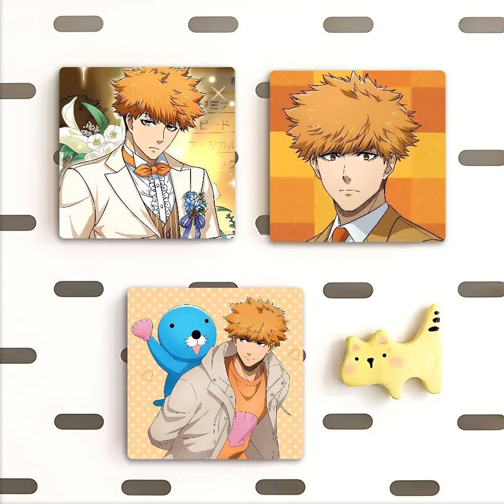 RensukeS ANIME K-kunigami 1pc Fridge Magnet Personalized Magnetic Durable Plastic Square Picture Surface Fridge Magnets