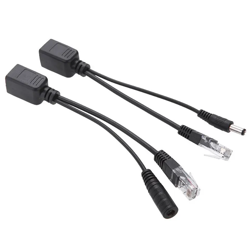 10 pair POE Adapter Cable RJ45 POE Injector + POE Splitter POE Splitter Power Supply Module 12-48v For IP Camera