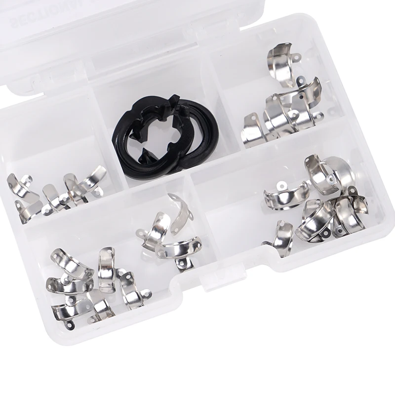 Dental Matrix Bands Resin Clamping Ring Separator Ring Sectional Contoured Metal Matrices Holder Matrix Fixed Clamp Dentist Tool