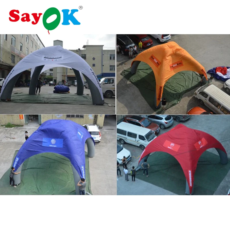 

6m Dia Pvc Inflatable Canopy Inflatable Spider Tent Dome With Black Support Legs For Outdoors Event Car Garage Sale