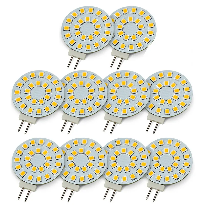 6/10pcs 18/24LEDs G4 LED Spotlight Bulbs AC/DC10V-30V 3W Spot Light Lamp Replacemet Part White/Warm White Lights for Home Decor