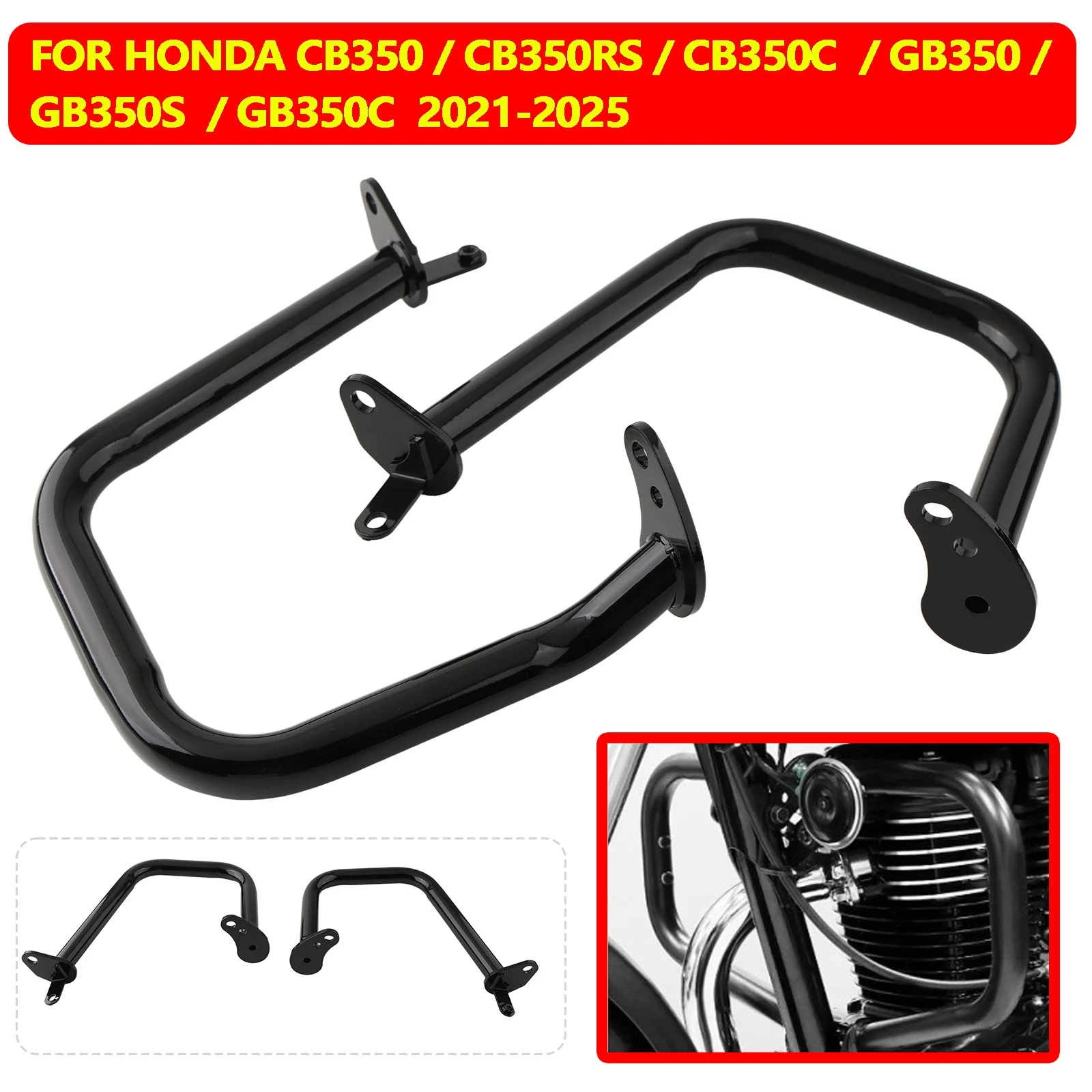 For HONDA CB350 CB350RS CB350C 2021-2025 Engine Guard Crash Bar Bars Bumper Protector 3