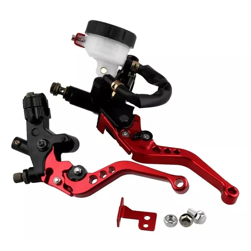 Universal CNC Motorcycle Adjustable Clutch Brake Master Cylinder Reservoir Levers Kit for Yamaha Kawasaki 7/8\