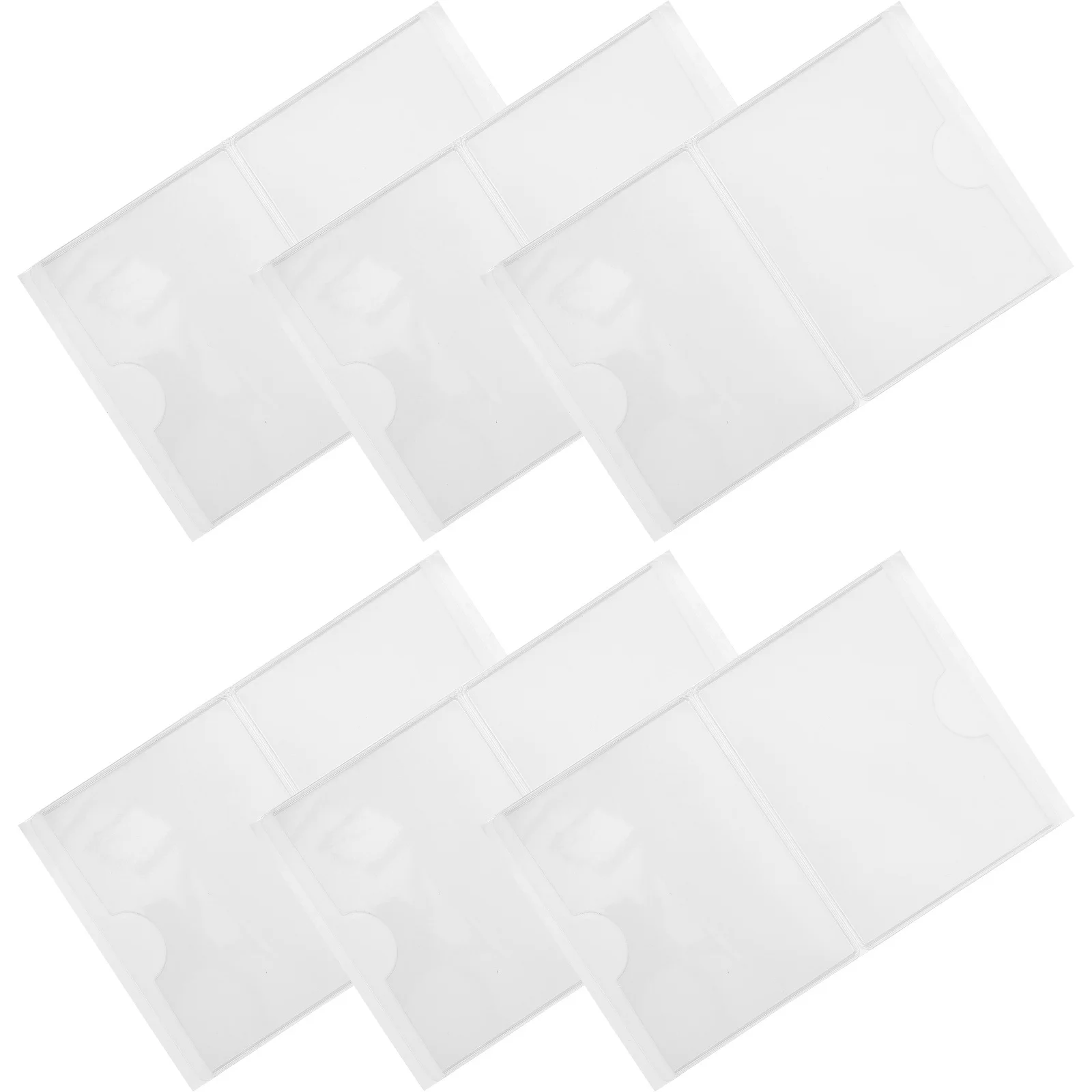 12 قطعة تسميات حامل بطاقة واضحة إدراج بطاقات الشحن الحقائب البريد البلاستيكية حامي الأكمام جيوب مؤشر ذاتية اللصق #6