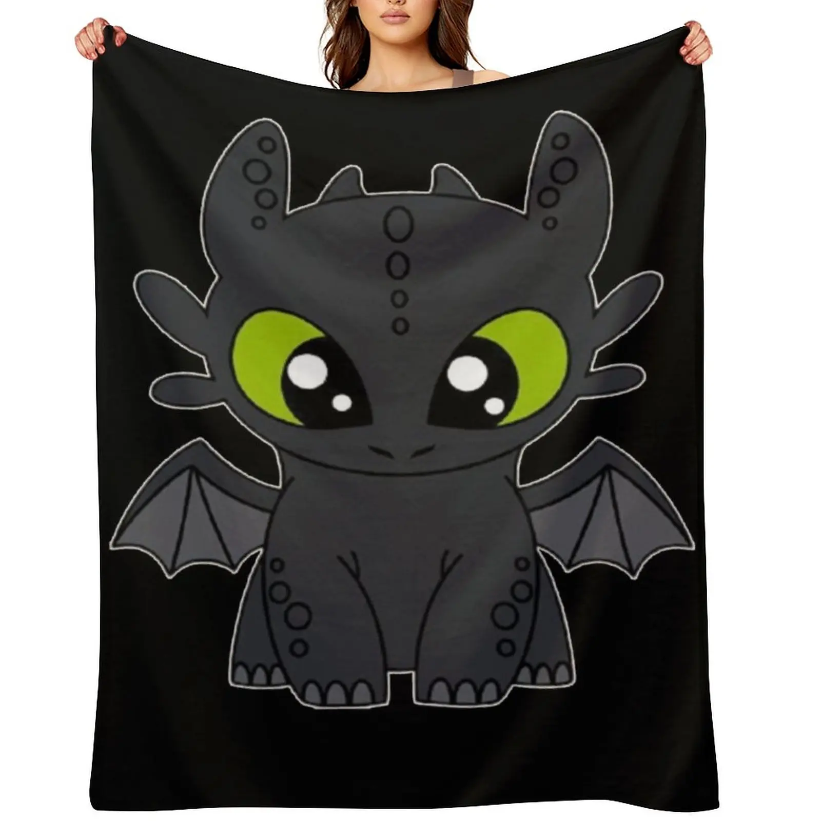 

Night Fury the Black Dragon Throw Blanket Loose blankets ands Thin for winter Blankets