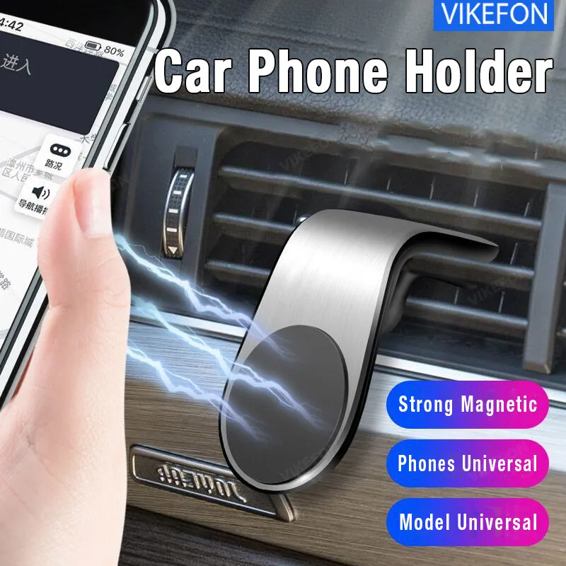 Universal Magnetic Air Vent Car Phone Holder Mount Cellphone GPS Support for iPhone 15 14 13 Pro Max Samsung 360Rotation Bracket