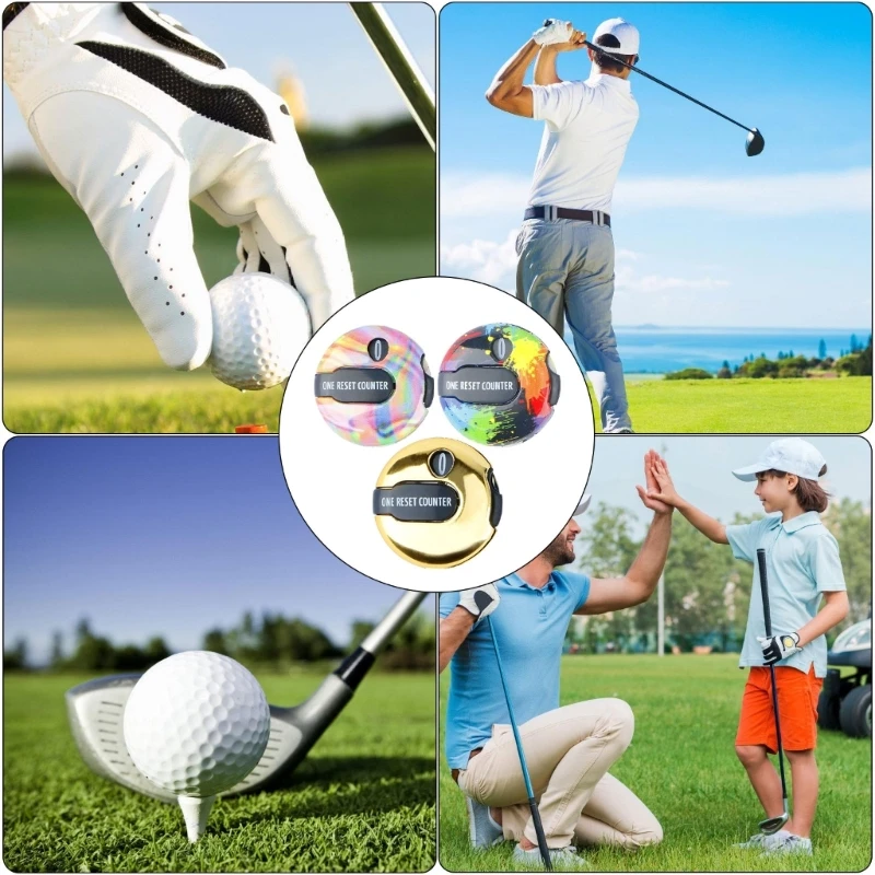 Colorful Golf Score Counter Clickers Golf Strokes Counter Scoring Keeper Golf Attachment Accessories for Women and Men