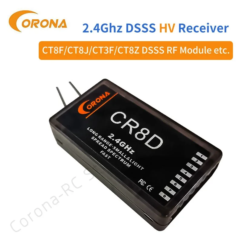 

CR8D 2,4 Ghz V2 series приемник DSSS Совместимость с CT8F/CT8J /CT8Z/CT3F/CT14F(DSSS) 8CH рецептор для радиоуправляемых дронов