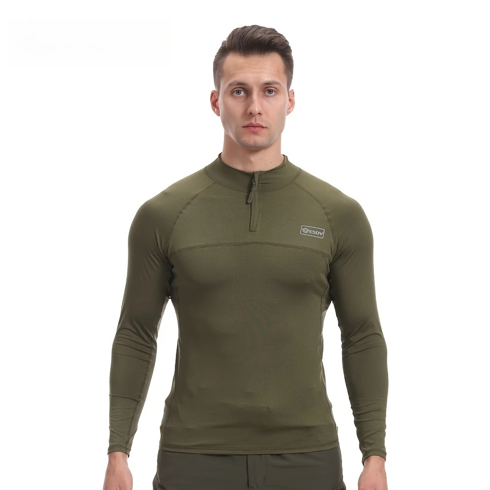 Men's Quick Drying Sportswear, Summer Quick Drying Long Sleeved Top, Outdoor Sports Moisture Wicking Top, Elastic Sportswear