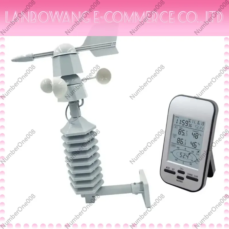

Suitable for Wireless Weather Station Clock Dual Hanging Wind Speed Sensor LCD Display, External Wind Speed Direction