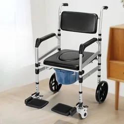 Elderly Specific Toilet Seat Mobile Folding Disabled Patient Indoor Wheelchair Shower Bathroom Chair Taburete Klappstuhl 접의식의자