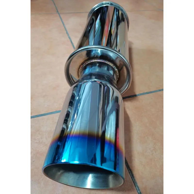 High Flow Modified exhaust pipe, straight tail drum, stainless steel silencing drum, sound drum, Car Exhaust Modification