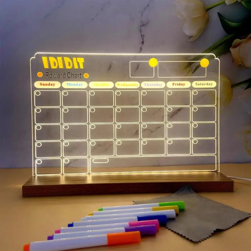 LED Note Board สีอะคริลิค LED ข้อความ Note Board อะคริลิคใสการเขียน Light Board สําหรับ Shop โรงเรียนพื้นที่ทํางานอินเทอร์เน็ต