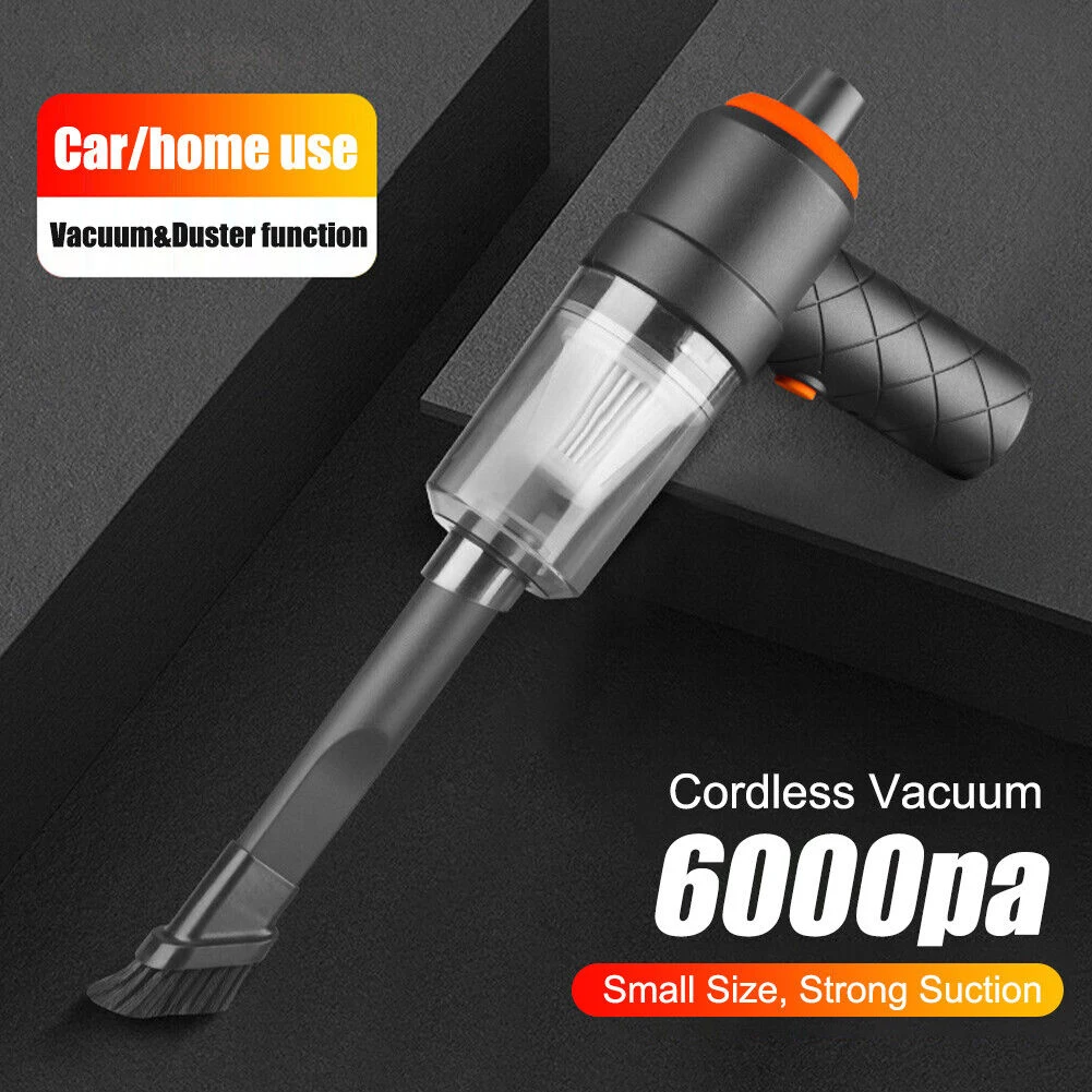 Car Wireless Vacuum Cleaner 1200mAh Rechargeable Handheld Vacuum Air Duster With Washable Filter For Vehicle Home Office Room