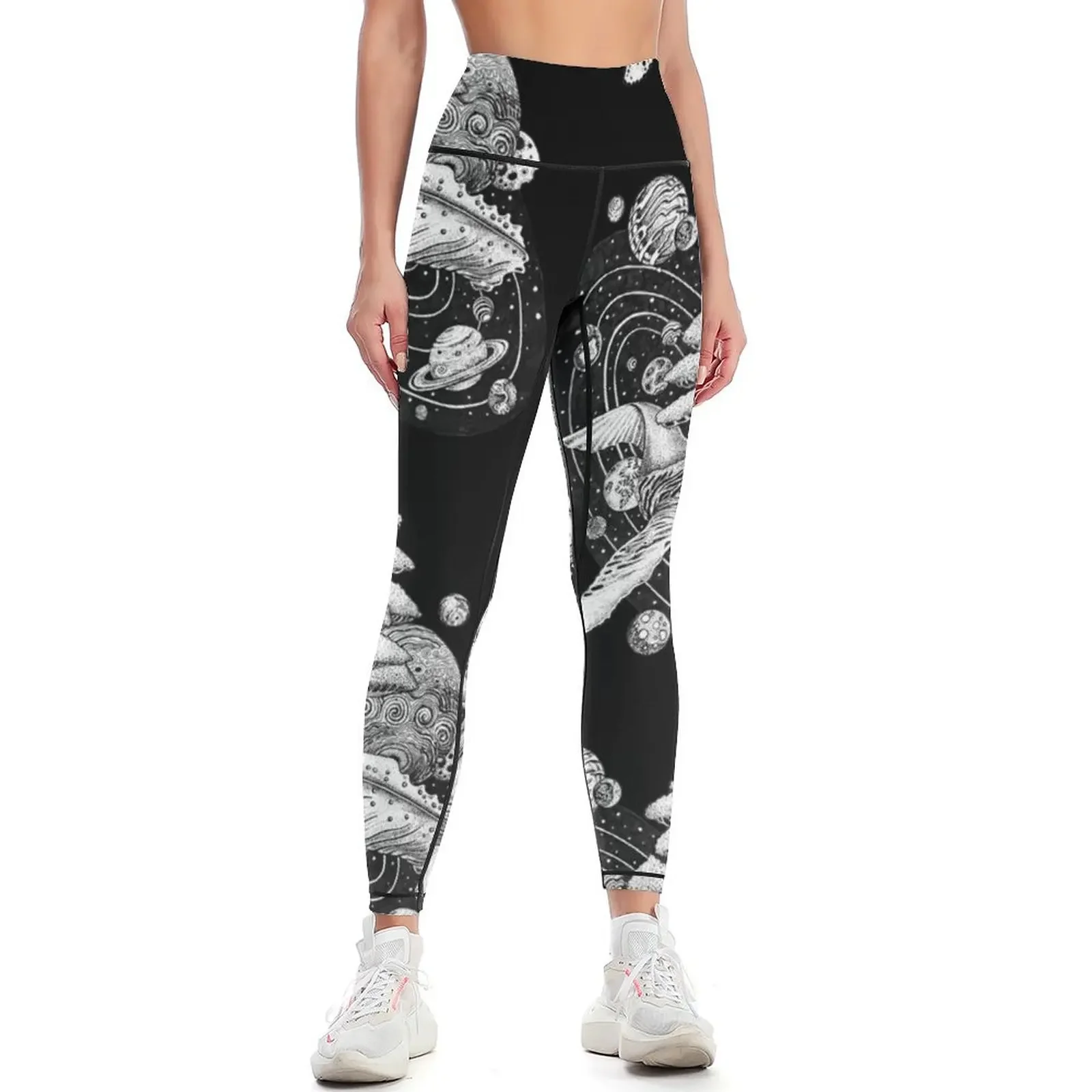 

Space Whale Leggings Fitness woman jogging pants Womens Leggings