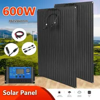 600W 300W Flexible Solar Panel Kit 18V Solar Cell with 60A Controller Solar Plate Energy Charger for Yacht Motorhome RV Car Boat