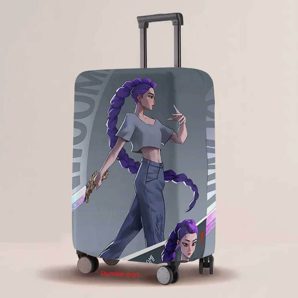 غطاء الأمتعة Kpop Demon Hunters، جراب واقٍ مرن مطبوع عليه رسوم كرتونية يناسب معظم أحجام الحقائب وإكسسوارات السفر #4