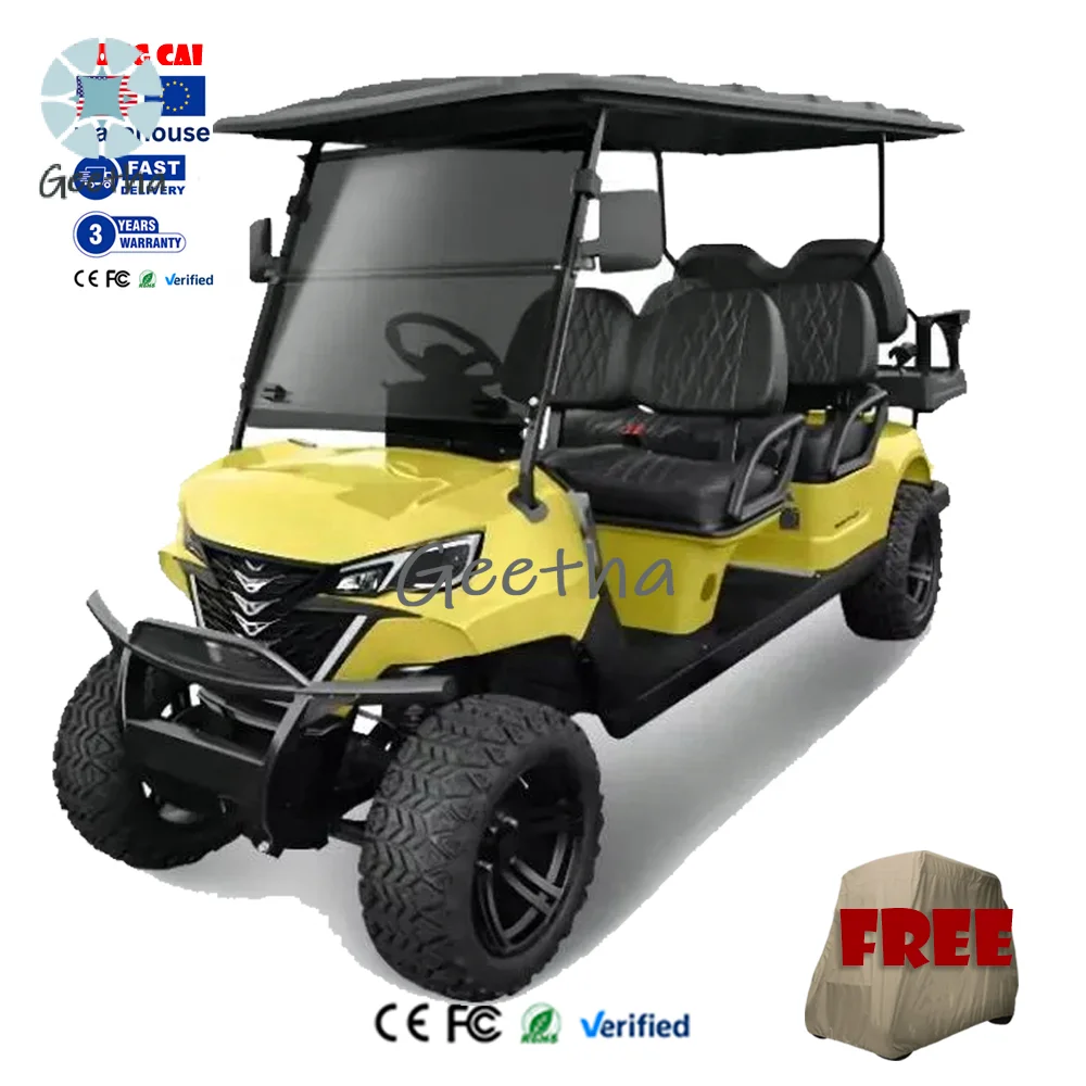 TongCai Powerful 72v 7kw Lithium 2 4 6 Seater Golf Cart Electric Hunting Golf Cart Golf Buggy